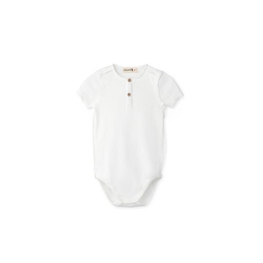 [BS-WNTIU51] Short Sleeve Ribbed Henley Onesie