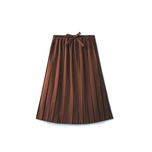 Elastic Waist Box Pleated Skirt