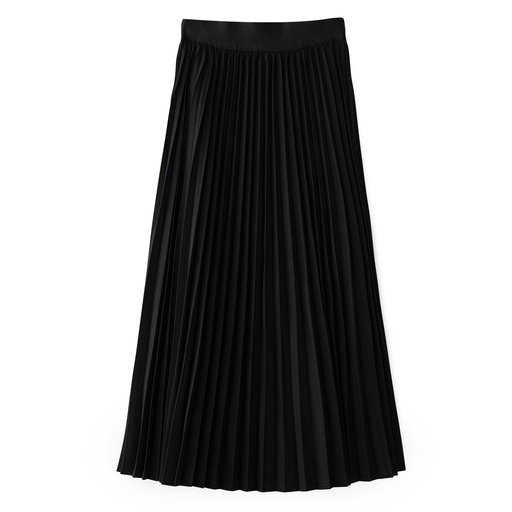 Elastic Waist Accordion Midi Skirt