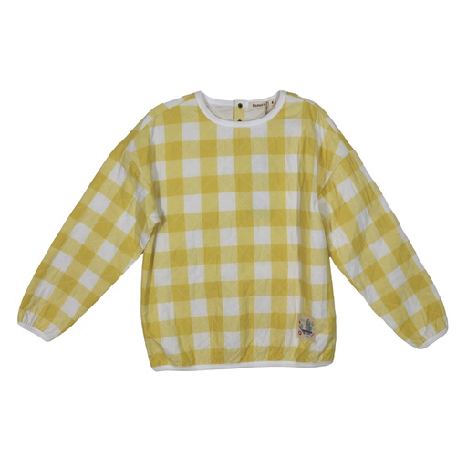 [S24-WNTU301-YP] PLAID QUILTED SWEATSHIRT