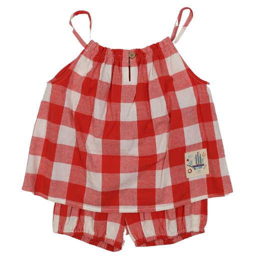 [S24-WMIG304-WP] PLAID BLOOMER SET