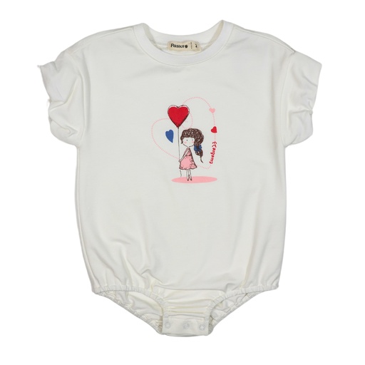 [S24-WMIG303-WH] HEART BALLOON ROMPER