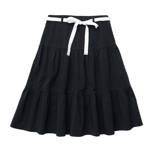 TIERED SKIRT WITH BELT