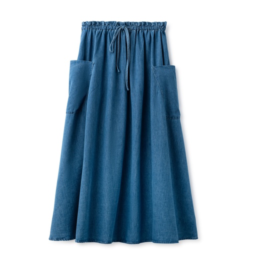 [S24-WSPT301A-DM] PANELED SKIRT