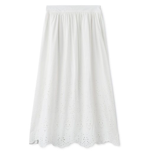 [S24-MSPT302-WH] EYELET FULL SKIRT