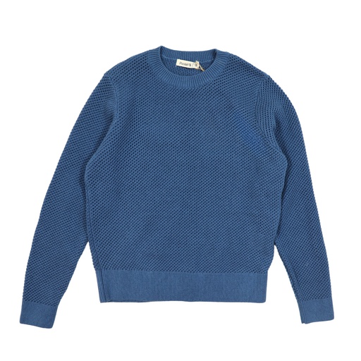 [S24-WNTU302-BL] MESH STITCH SWEATER