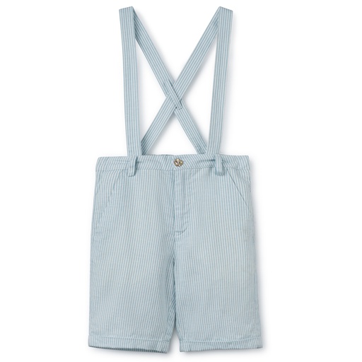 [S24-MPB305-BS] STRIPED SHORT PANTS WITH SUSPENDERS