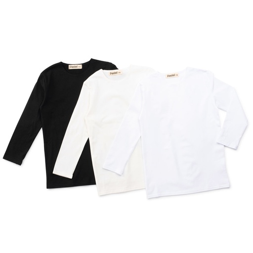 Cotton Tshirt 3/4 Sleeves Black