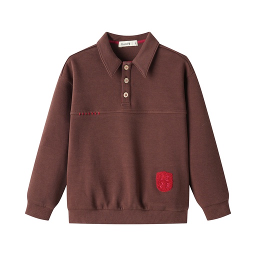 SEAMED POLO SWEATSHIRT