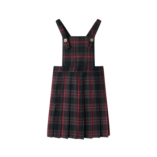 PLAID PLEATED PINAFORE