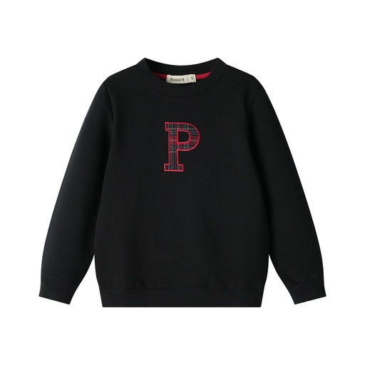 [F25-WUT404-BK] &quot;P&quot; EMBLEM SWEATSHIRT