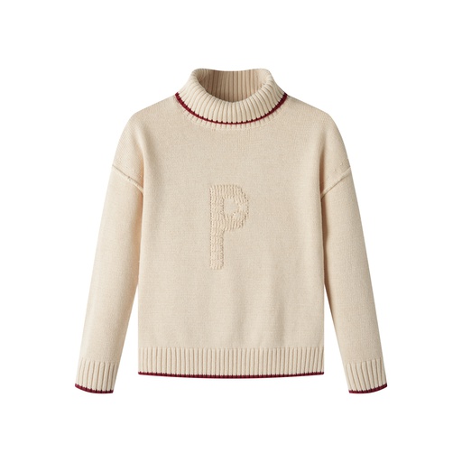 &quot;P&quot; EMBLEM TURTLENECK SWEATER