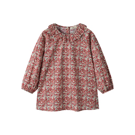 [F25-WGT404-FL] RUFFLE COLLAR FLORAL BLOUSE