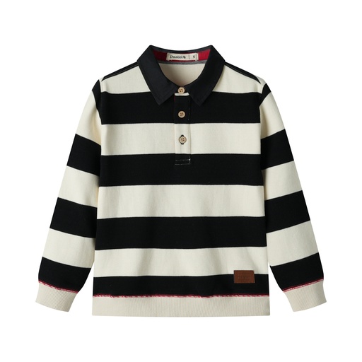 [F25-WBT407-BS] STRIPED POLO