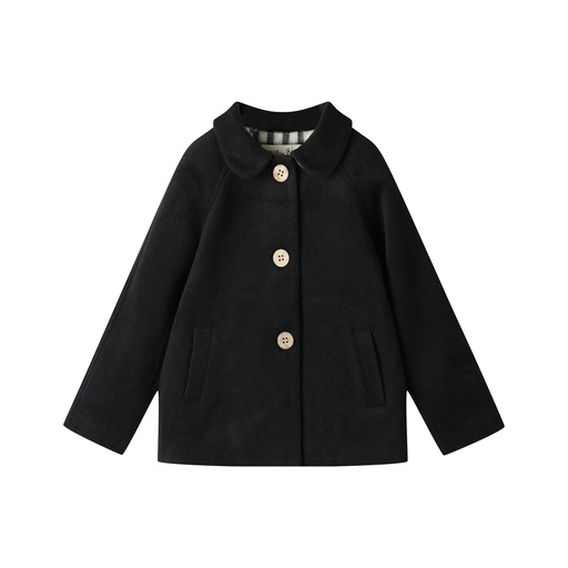 [F25-MOU402-BK] WOOL JACKET WITH SIDE POCKETS