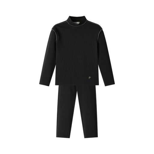 [F25-KB402-BK] TURTLENECK BOYS 2 PC SET