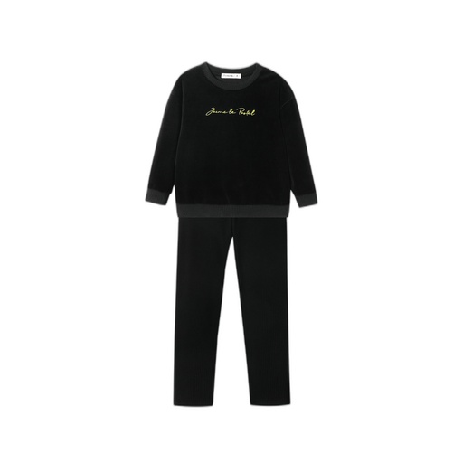 [F26-UP602-BK] JAIME LE PASTEL VELOUR PAJAMA