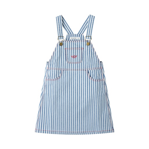 [S25-WJ503-DS] STRIPED PINAFORE JUMPER