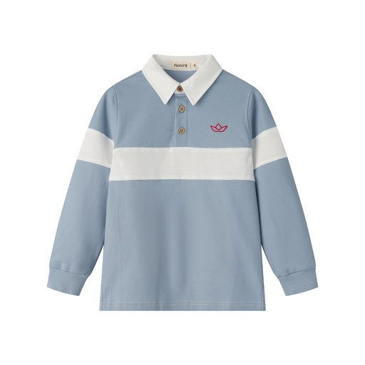 [S25-WBT502-BC] BOYS POLO WITH CENTER STRIPE