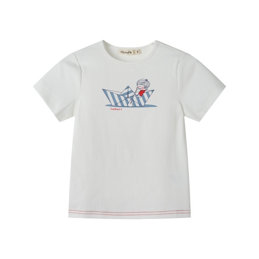 [S25-WBT503-WH] SHORT SLEEVE SAILING TEE