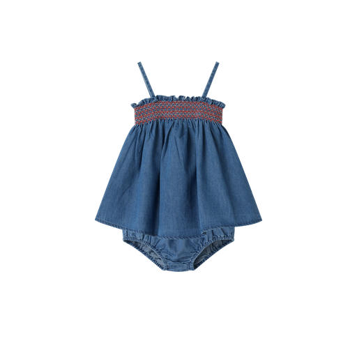 [S25-WBG509-DM] HIGH YOKE SMOCKED BLOOMER SET