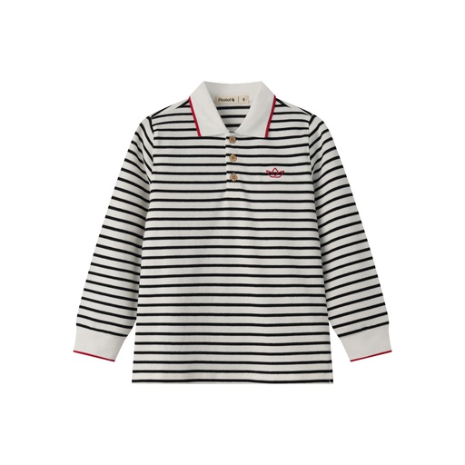 [S25-WBT508-BS] BOYS STRIPED POLO