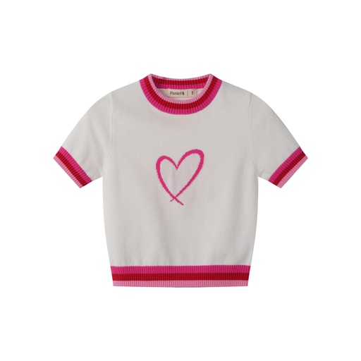 [S25-WSW503-WH] SCRIBBLED HEART SWEATER