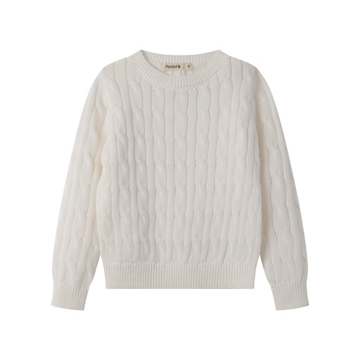 [S25-WSW505-WH] CABLE STITCH SWEATER