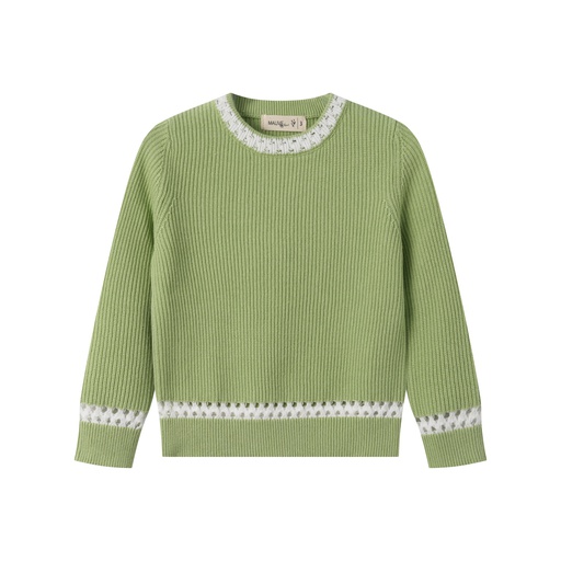 [S25-MSW503-GR] SWEATER WITH CONTRAST EDGING