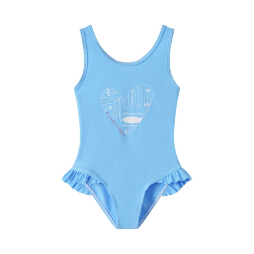[S25-SBB501-AQ] CENTER HEART BATHING SUIT WITH RUFFLE