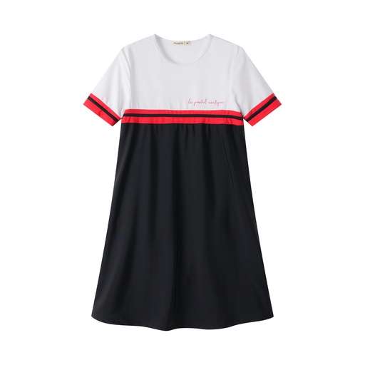 [S25-SBDG502-BW] COLORBLOCK SWIM DRESS
