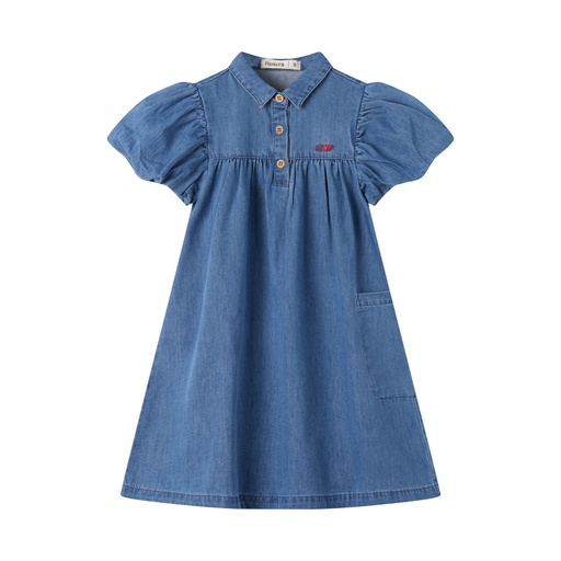 [S25-WD505-DM] CAP SLEEVE DENIM SHIRTDRESS