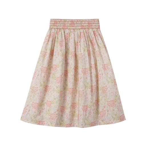 [S25-MS503-FM] SMOCKED WAIST FLORAL SKIRT