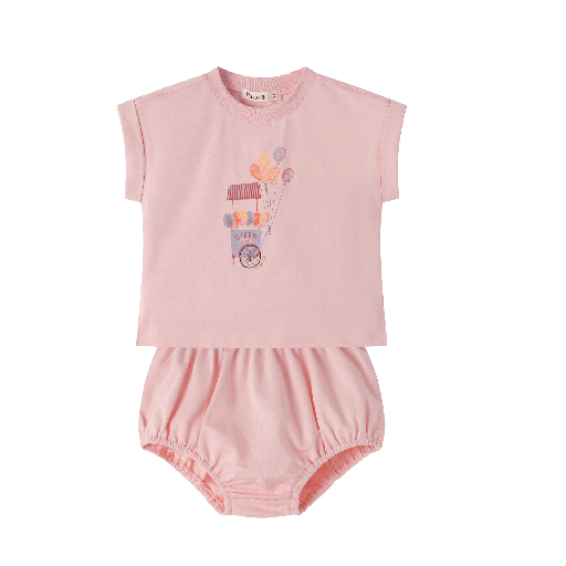 [S25-WBG519-PK] COTTON CANDY PRINT BABY SET