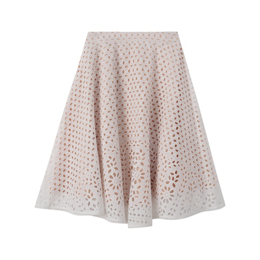 [S25-MS502-WH] EYELET YOKE CIRCLE SKIRT