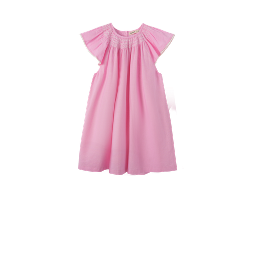 [S25-MJ502-HP] LINEN PINK JUMPER WITH SMOCKING