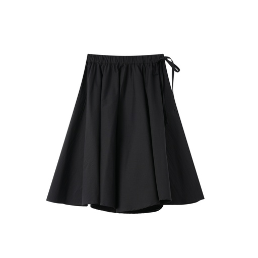 [S25-WS510-BK] CIRCLE SKIRT WITH SIDE TIE