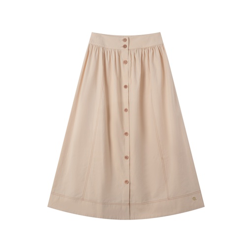 [I-S16-BG] CIRCLE SKIRT WITH CENTER BUTTONS