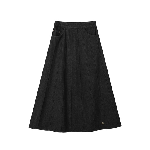 [I-S19-BD] MIDI SKIRT WITH SIDE POCKETS