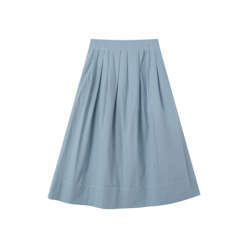 [S25-TS501-LB] MIDI SOFT PLEATED SKIRT