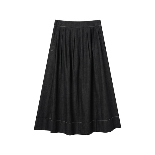 [S25-TS501-BD] MIDI SOFT PLEATED SKIRT