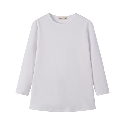 [BS-TS16-WH] RIBBED 3/4 SLEEVE T-SHIRT