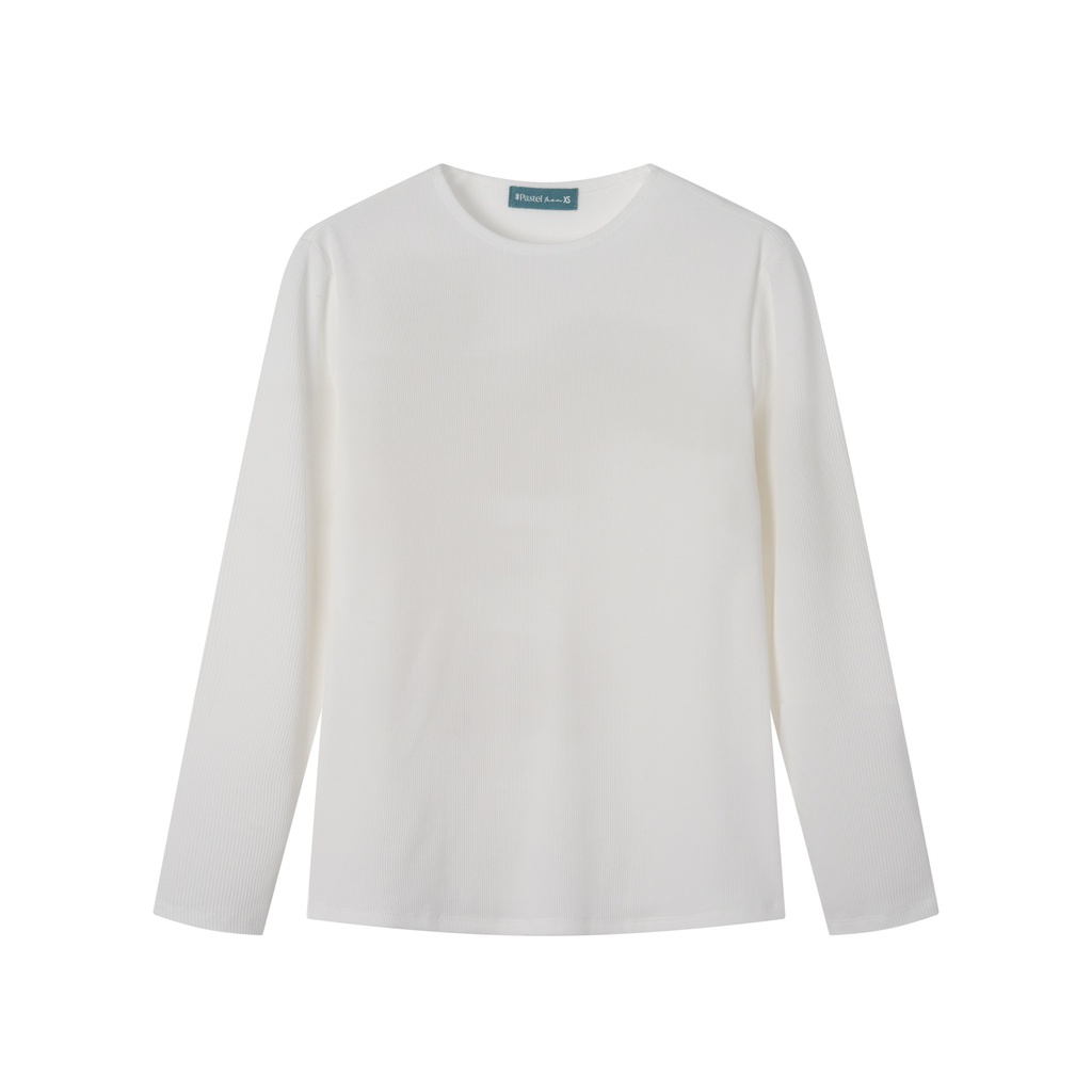 TEEN RIBBED LONG SLEEVE T-SHIRT | Pastel Collections