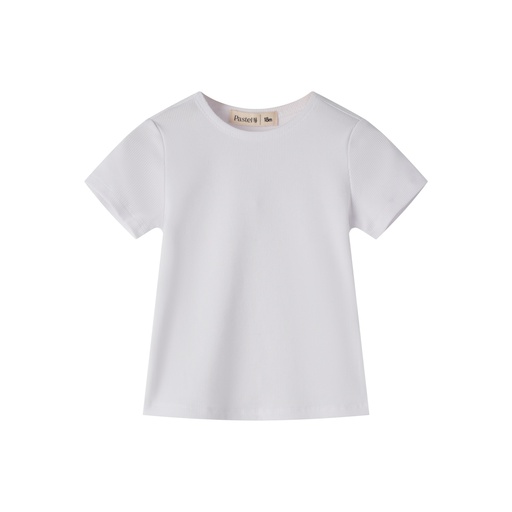 [BS-TS19-WH] RIBBED SHORT SLEEVE TEE