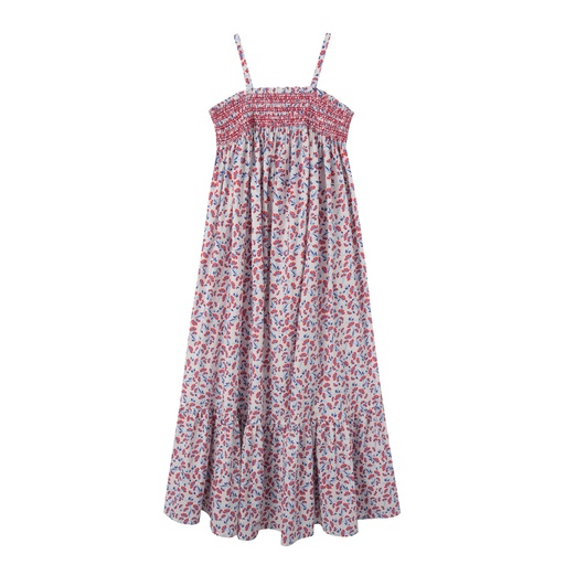 [S25-KG501-FM] FLORAL SMOCKED MAXI DRESS