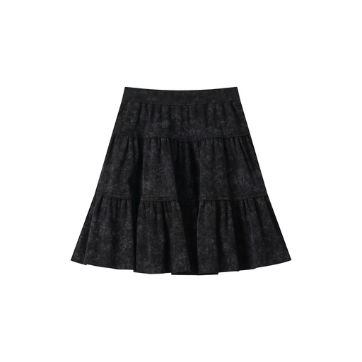 [S25-WS513-BK] TIERED JERSEY SKIRT