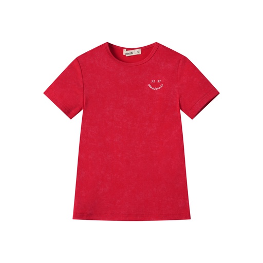 [S25-WUT507-RD] 1223 SMILING SHORT SLEEVE TEE