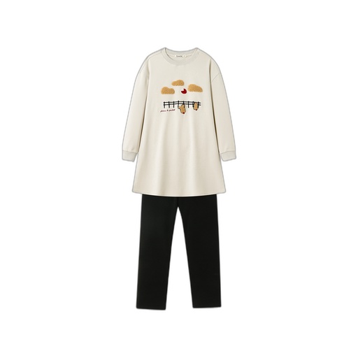 [F26-NS604-ST] TUNIC SET WITH SHERPA GRAPHIC