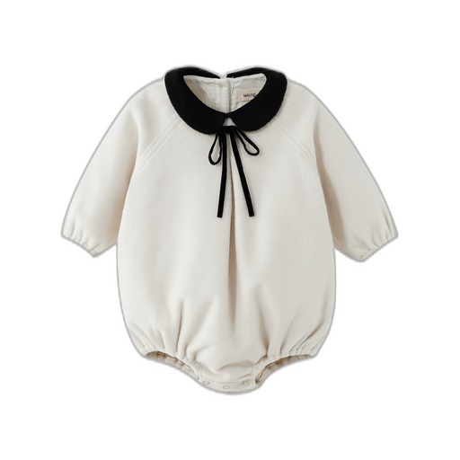 [F26-MBG604-CR] PETER PAN COLLARED WOOL ROMPER