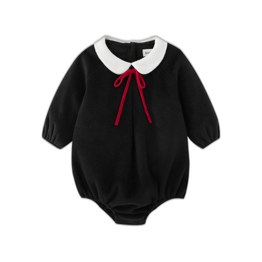 [F26-MBG605-BK] PETER PAN COLLARED WOOL ROMPER